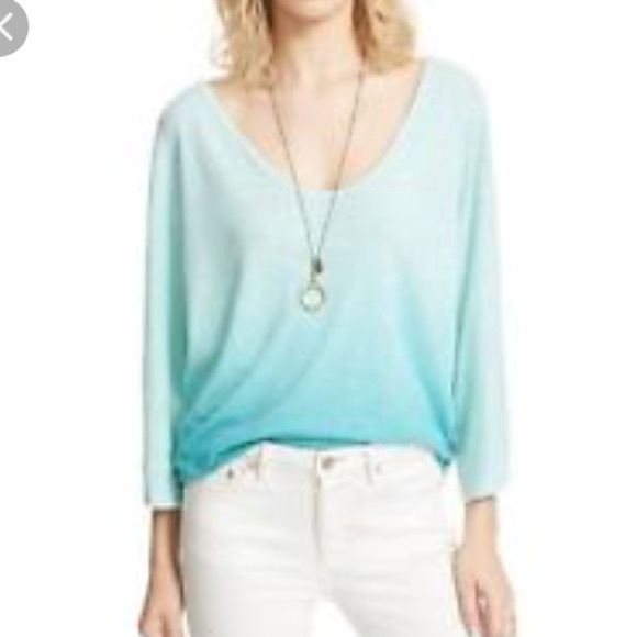 Free People mint ombré gradient scoop neck top - Picture 4 of 6